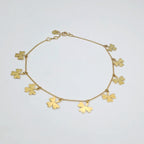Bracelet de Cheville Or Jaune - Pampilles Trèfles – or 18 carats | Tariki