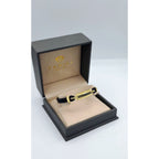 Bracelet Homme Cordon Noir Plaque Or Jaune - Pavée de Pierres – or 18 carats | Tariki