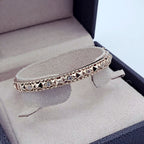 Bracelet Jonc Ajouré Or Rose - Serti de Pierres – or 18 carats | Tariki
