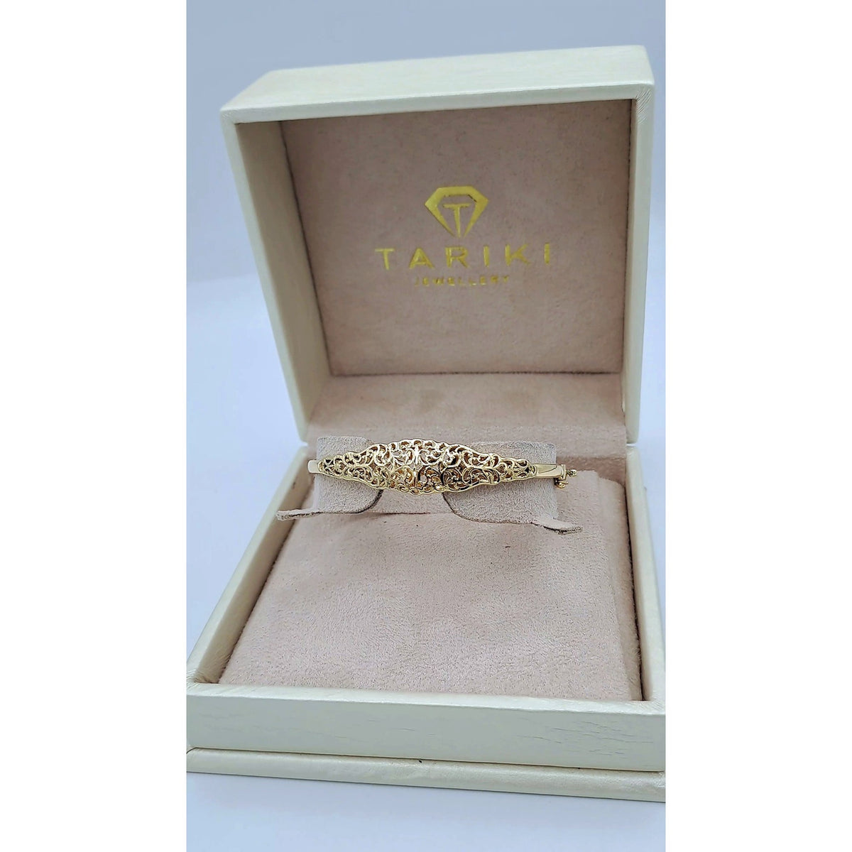Bracelet Jonc Beldi Ajouré Or Jaune - Motif Losange – or 18 carats | Tariki