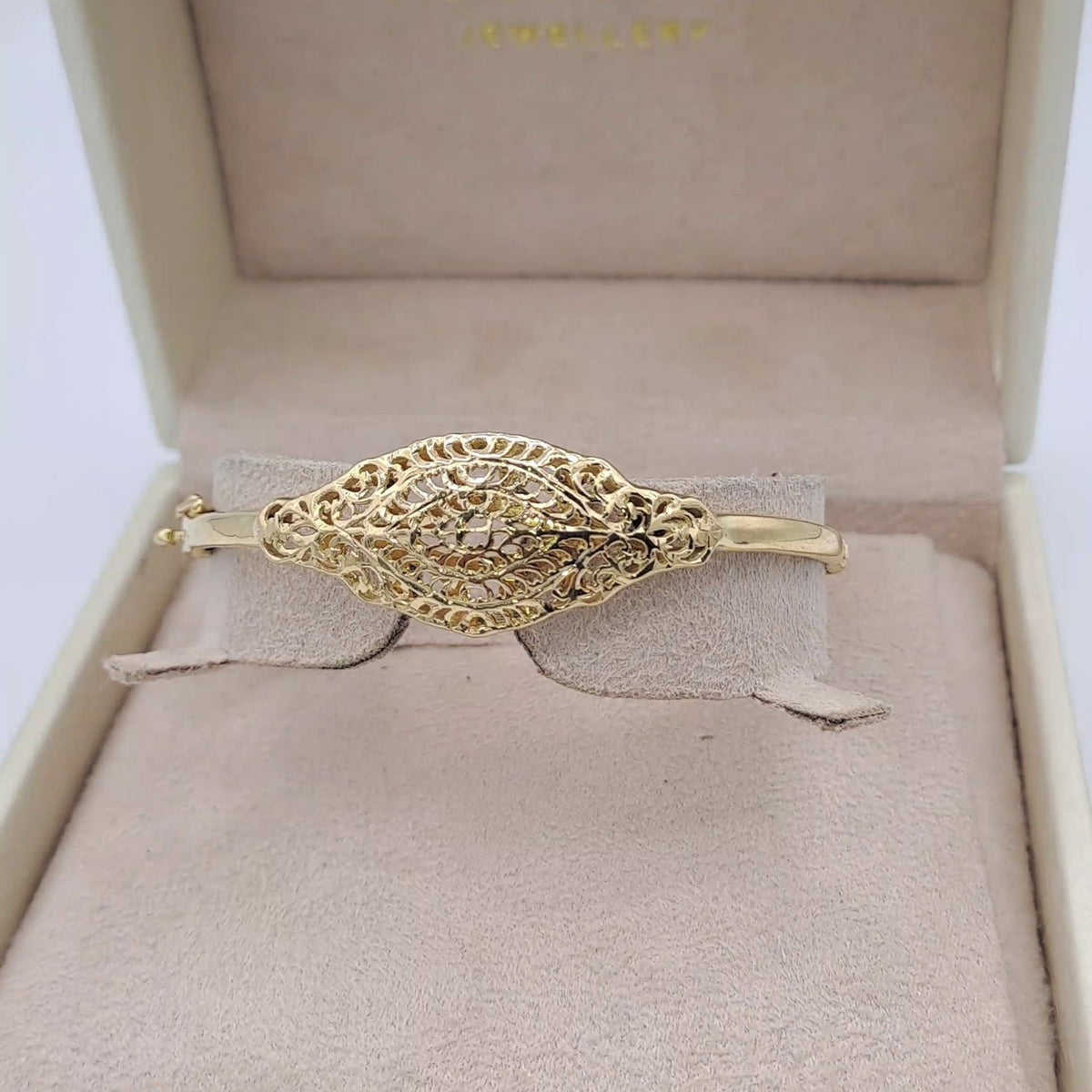 Bracelet Jonc Beldi Ajouré Or Jaune - Motif Losange – or 18 carats | Tariki