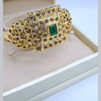 Bracelet Jonc Beldi Or Rose - Serti de Pierres, Pierre Verte Synthétique – or 18 carats | Tariki