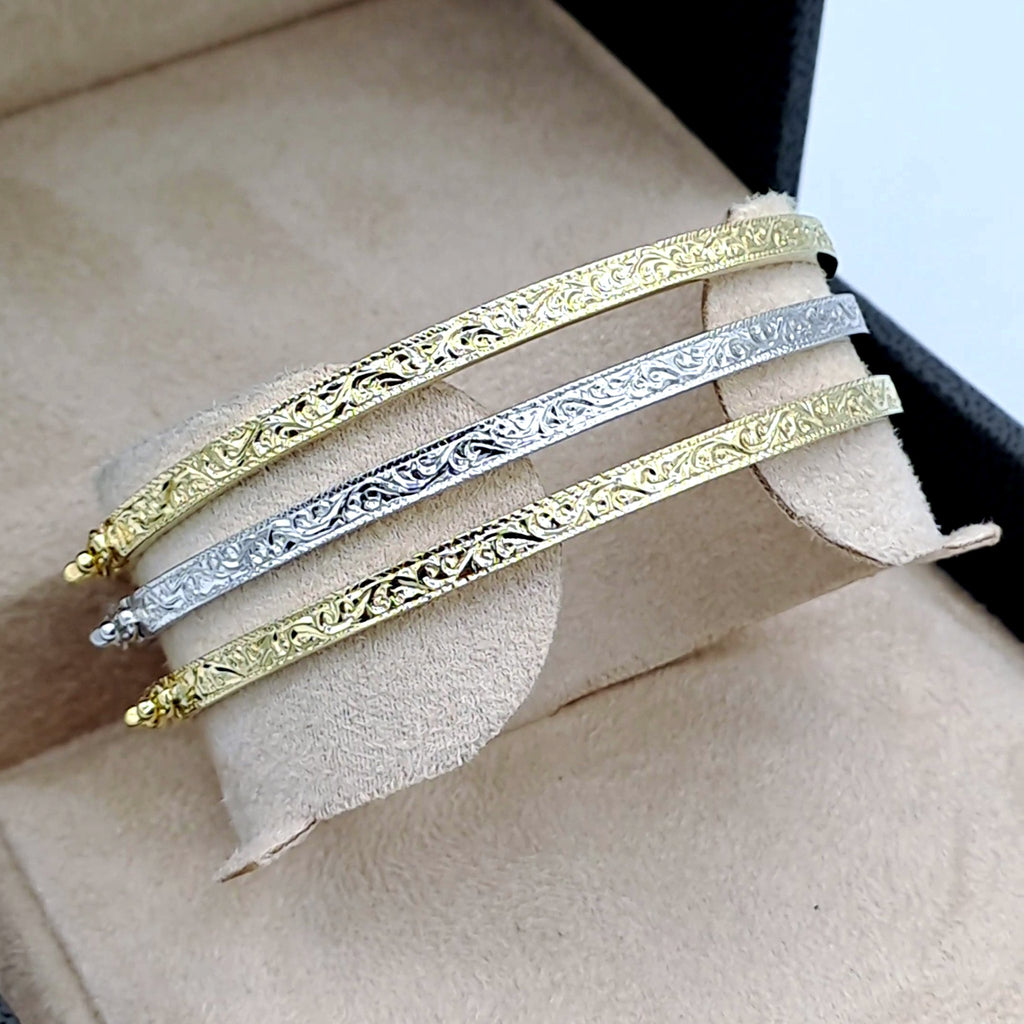 Bracelet Jonc Ciselé Beldi Or Jaune – or 18 carats | Tariki