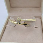 Bracelet Jonc Clou Or Jaune - Serti de Pierres – or 18 carats | Tariki
