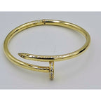 Bracelet Jonc Clou Or Jaune - Serti de Pierres – or 18 carats | Tariki