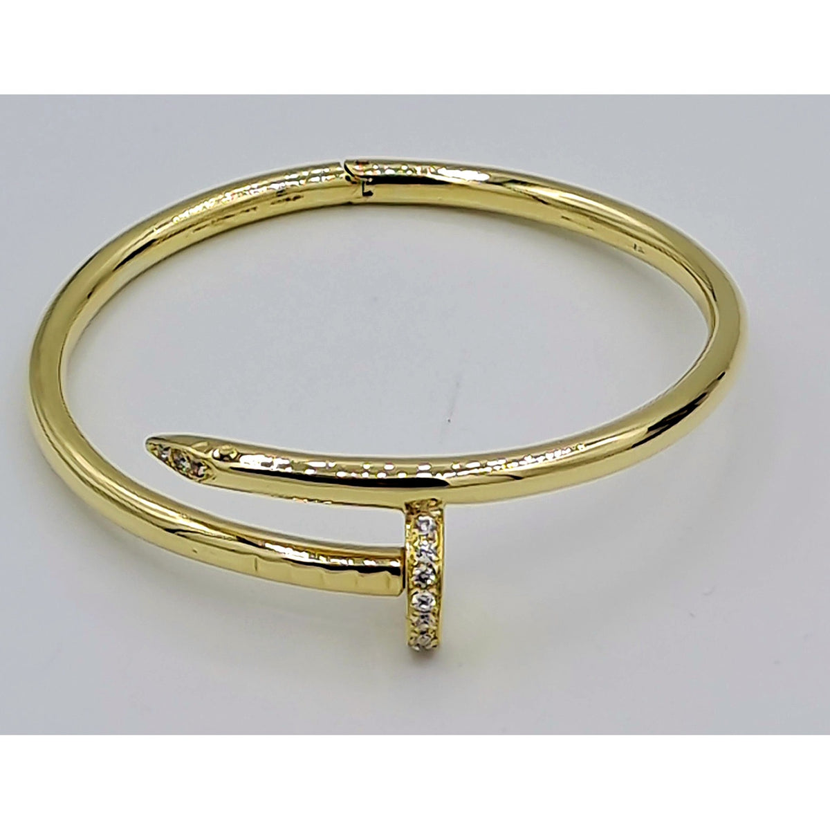 Bracelet Jonc Clou Or Jaune - Serti de Pierres – or 18 carats | Tariki