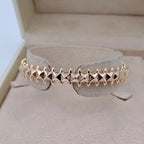 Bracelet Jonc Clouté Large Or Rose - Motif Clash – or 18 carats | Tariki