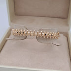 Bracelet Jonc Clouté Or Rose - Motif Clash – or 18 carats | Tariki