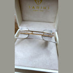 Bracelet Jonc Double Barre Or Rose - Serti de Pierres – or 18 carats | Tariki