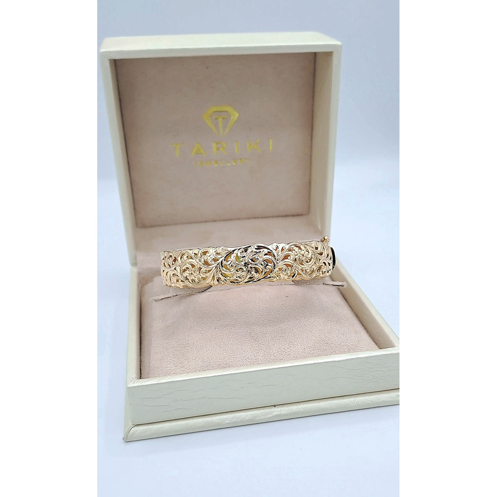 Bracelet Jonc Large Beldi Ajouré et Ciselé Or Jaune – or 18 carats | Tariki