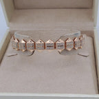Bracelet Jonc Large Or Rose - Pyramides Pavées de Pierres – or 18 carats | Tariki