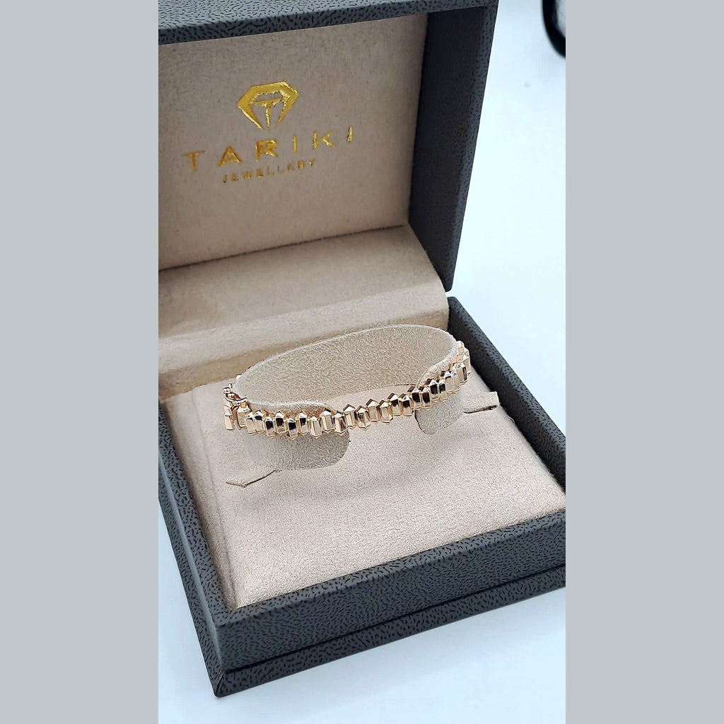 Bracelet Jonc Maillons Or Rose – or 18 carats | Tariki