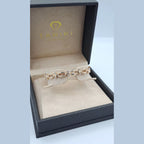 Bracelet Jonc Maillons Ovales Or Rose - Sertis de Pierres – or 18 carats | Tariki
