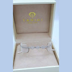 Bracelet Jonc Or Blanc - Serti de Pierres, Motifs Ronds – or 18 carats | Tariki
