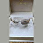 Bracelet Jonc Or Rose - Barre Pavée de Pierres – or 18 carats | Tariki