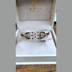 Bracelet Jonc Or Rose - Serti de Pierres, Émail Vert – or 18 carats | Tariki