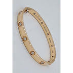 Bracelet Jonc Or Rose - Serti de Pierres en Station – or 18 carats | Tariki