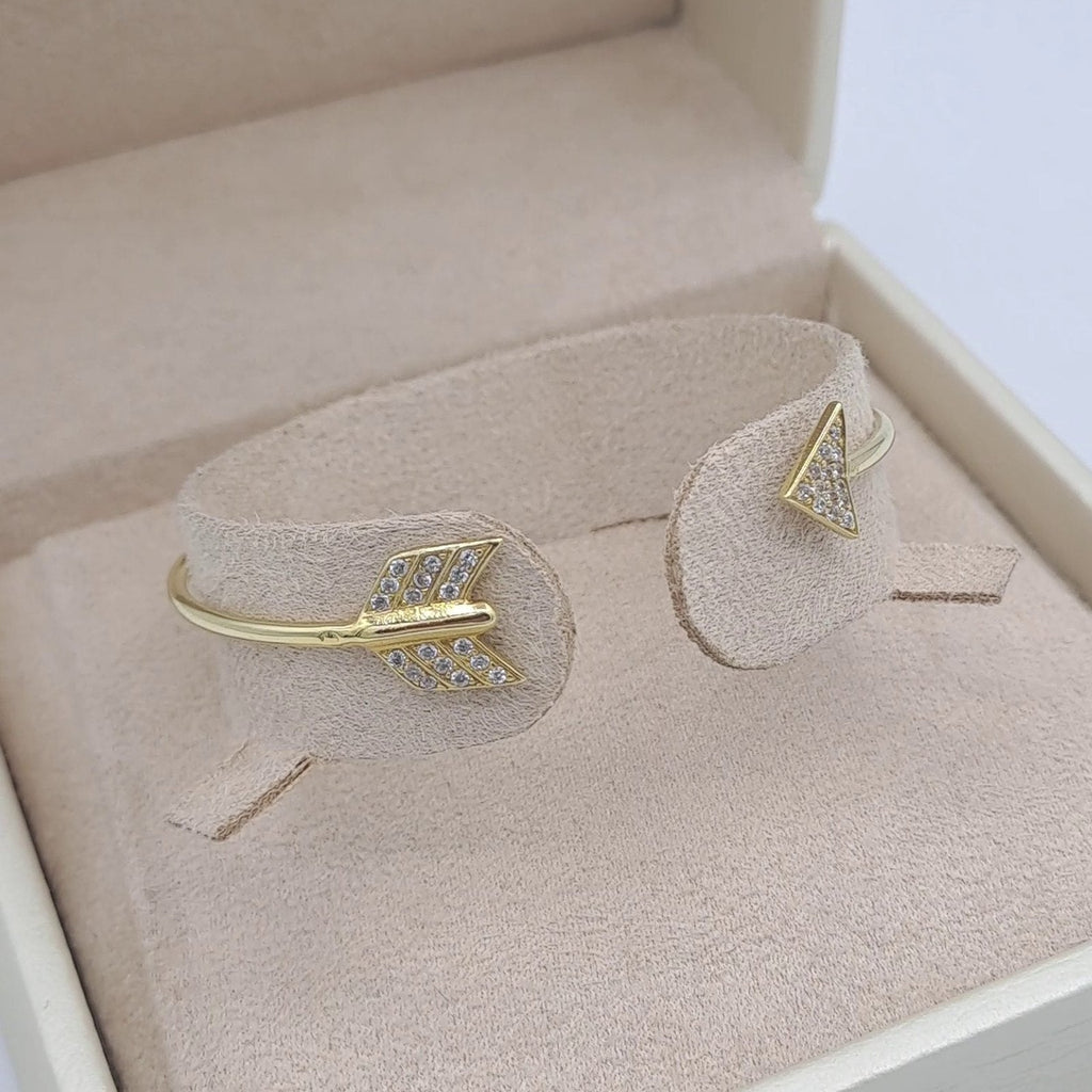 Bracelet Jonc Ouvert Or Jaune - Serti de Pierres – or 18 carats | Tariki