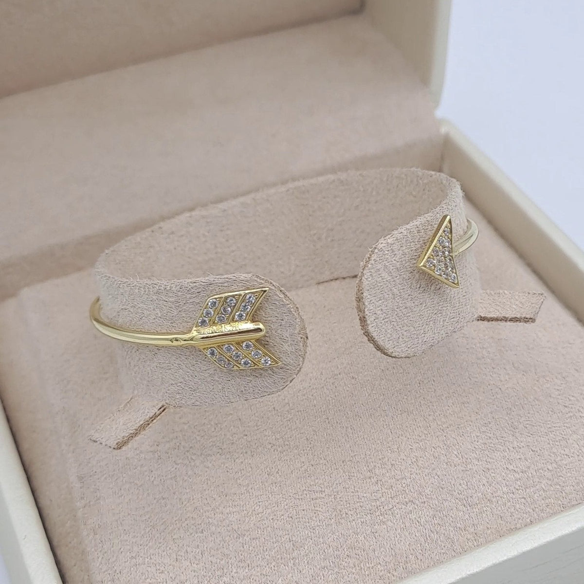 Bracelet Jonc Ouvert Or Jaune - Serti de Pierres – or 18 carats | Tariki