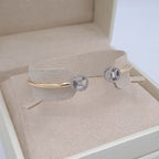 Bracelet Jonc Ouvert Or Rose - Deux Pierres Rondes Serties – or 18 carats | Tariki