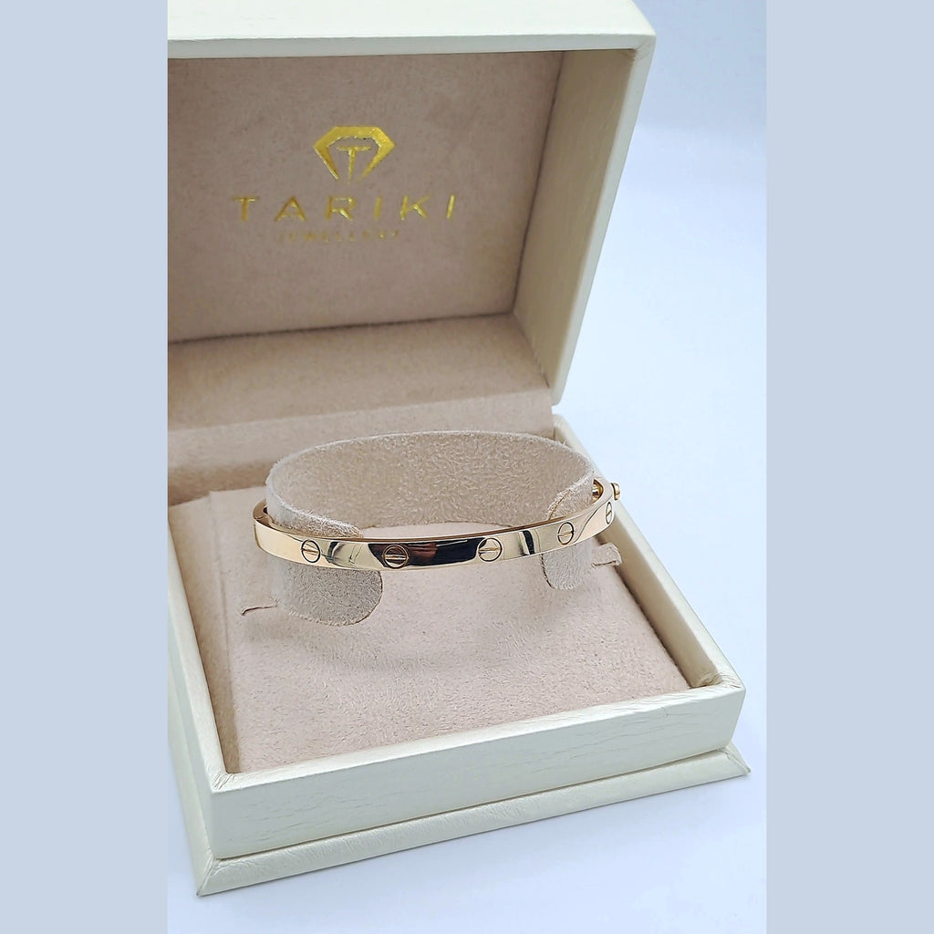 Bracelet Jonc Vis Or Rose – or 18 carats | Tariki