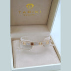 Bracelet Jonc Vis Or Rose - Pavé de Pierres – or 18 carats | Tariki