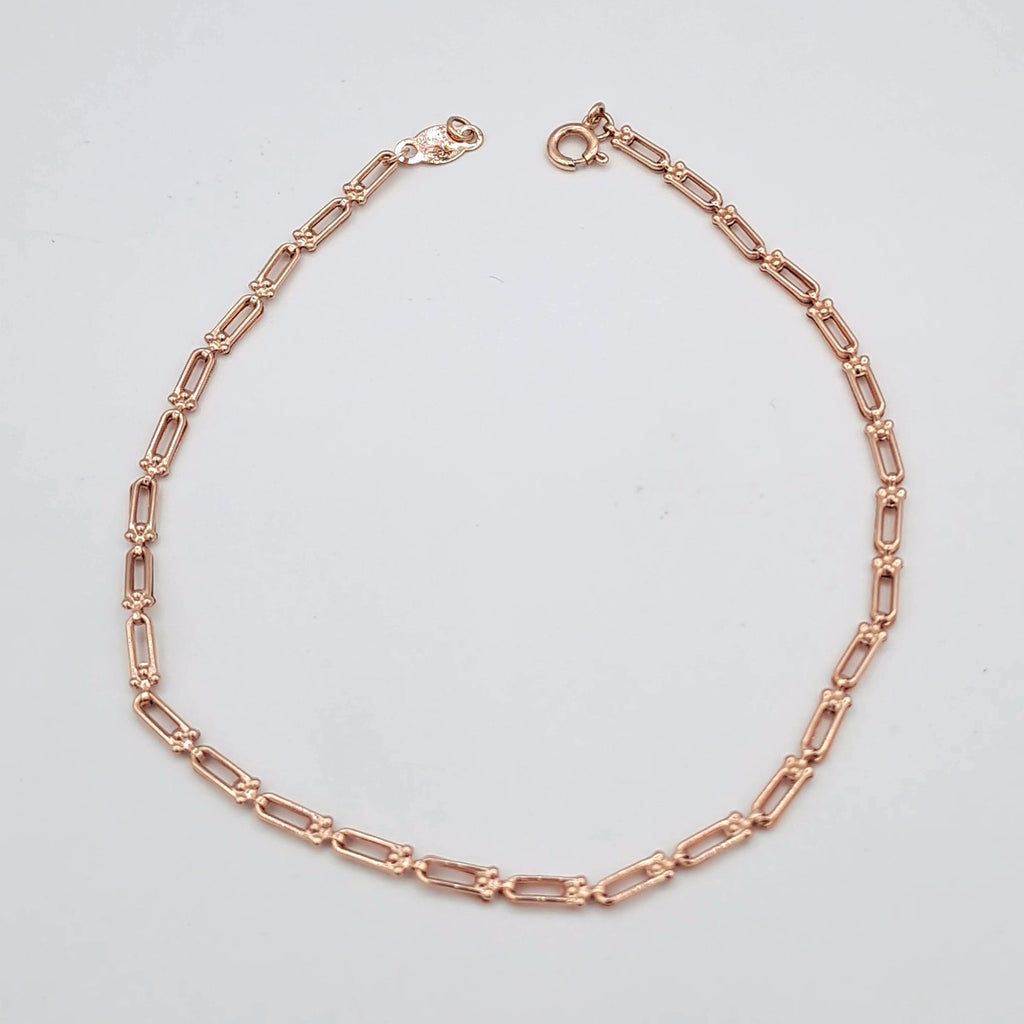 Bracelet Maille Trombone Or Rose – or 18 carats | Tariki