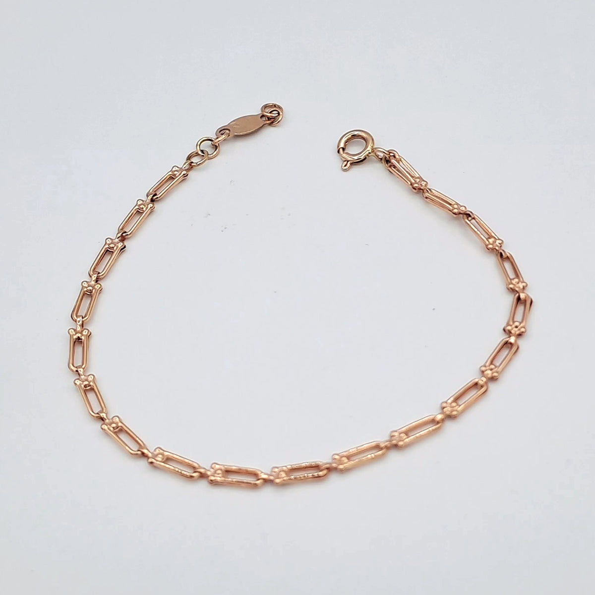 Bracelet Maille Trombone Or Rose – or 18 carats | Tariki