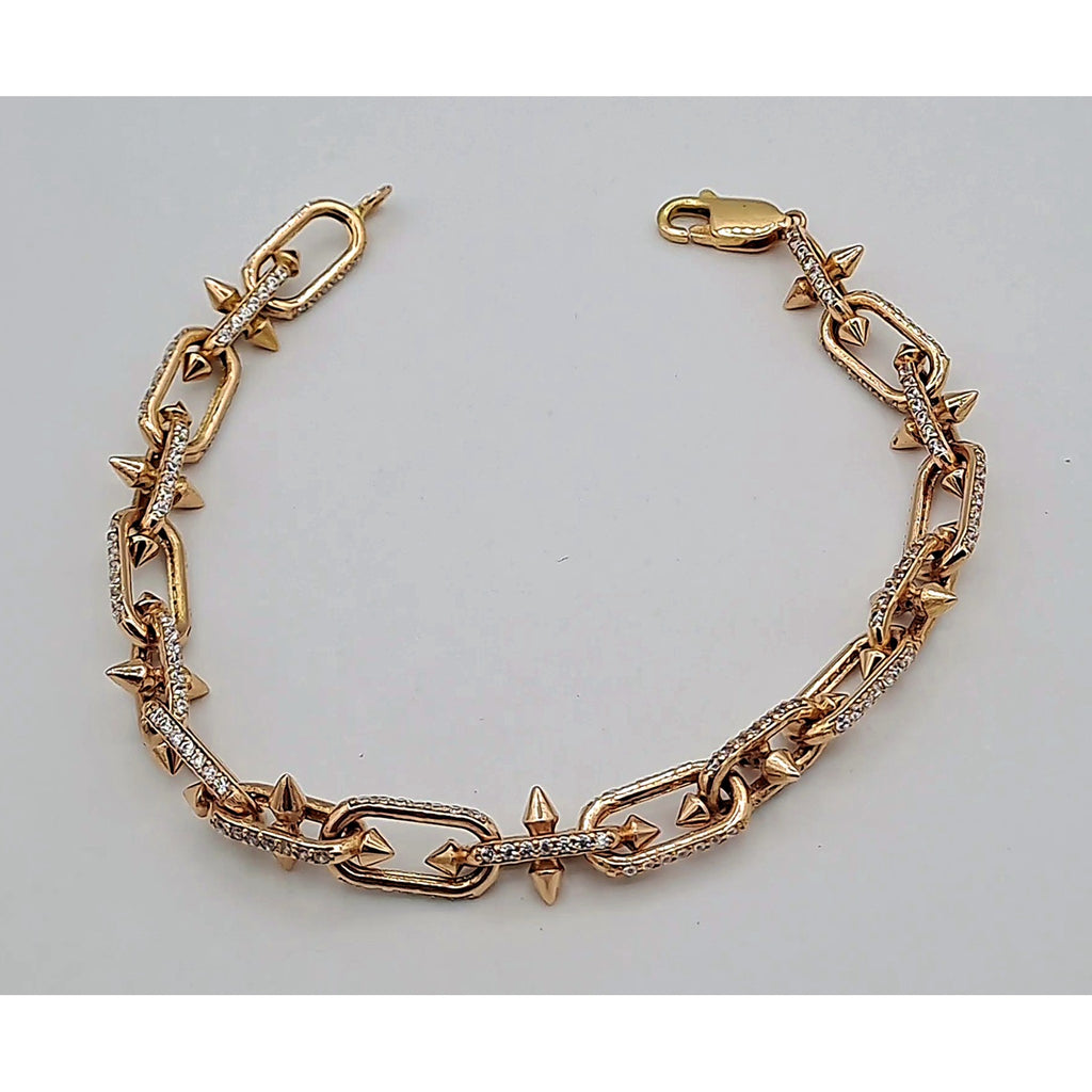Bracelet Maillons Or Rose - Serti de Pierres – or 18 carats | Tariki