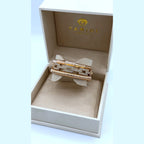 Bracelet Manchette Trois Rangs Or Rose - Pavé de Pierres – or 18 carats | Tariki