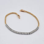 Bracelet Rivière Or Jaune - Serti de Pierres Blanches – or 18 carats | Tariki