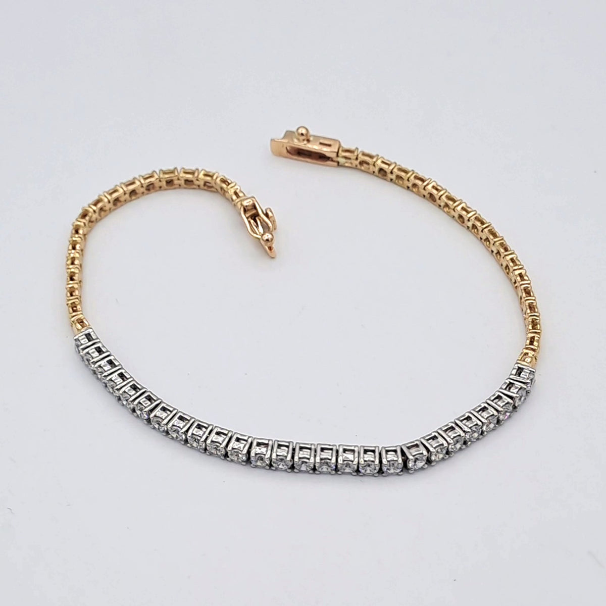 Bracelet Rivière Or Jaune - Serti de Pierres Blanches – or 18 carats | Tariki