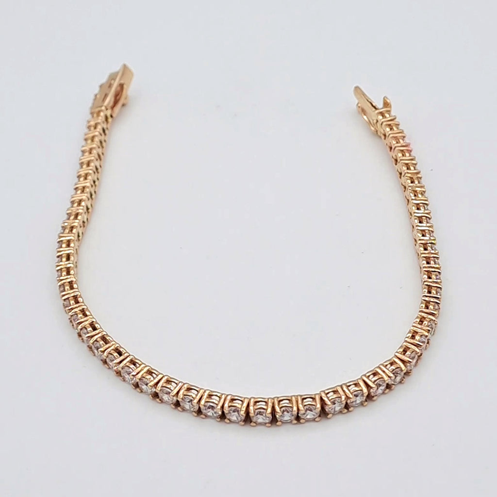 Bracelet Rivière Or Rose - Serti de Pierres – or 18 carats | Tariki
