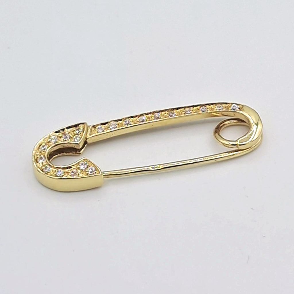 Broche Bébé Épingle Or Jaune - Sertie de Pierres – or 18 carats | Tariki
