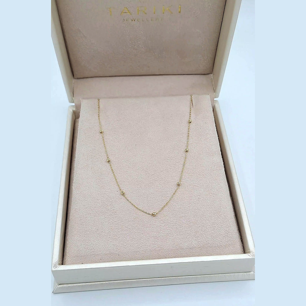 Chaîne Fine Or Jaune - À Petites Boules – or 18 carats | Tariki