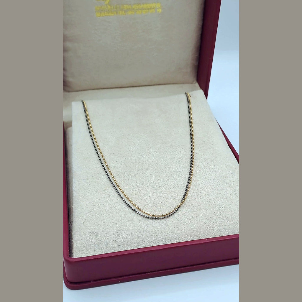 Chaîne Maille Serpent Or Rose - Et Noir – or 18 carats | Tariki