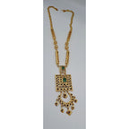 Collier Beldi Or Rose - Pendentif Carré à Franges Serti de Pierres Synthétiques – or 18 carats | Tariki