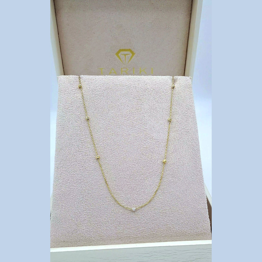 Collier Fin Or Jaune - À Petites Boules – or 18 carats | Tariki
