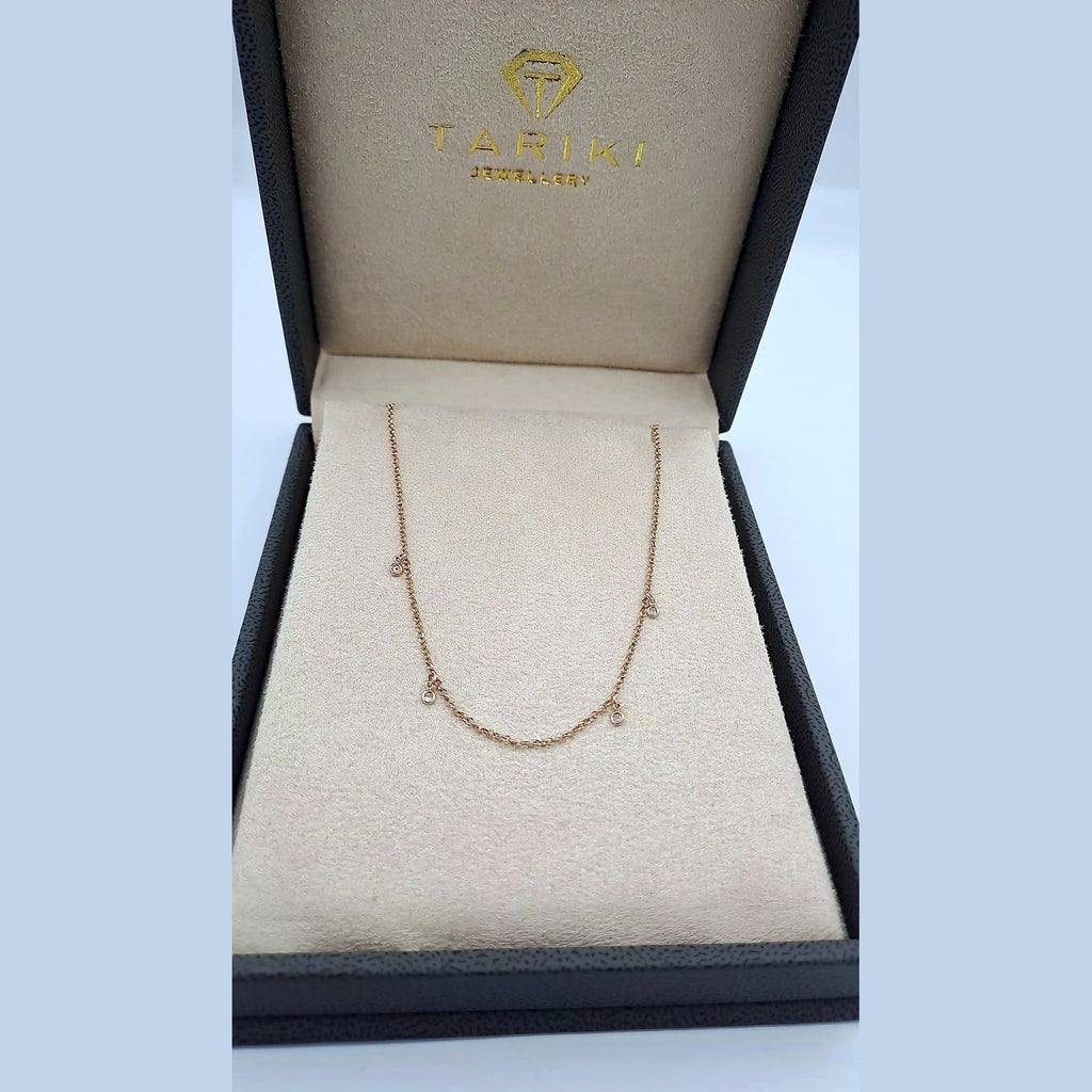 Collier Fin Or Rose - À Pampilles – or 18 carats | Tariki