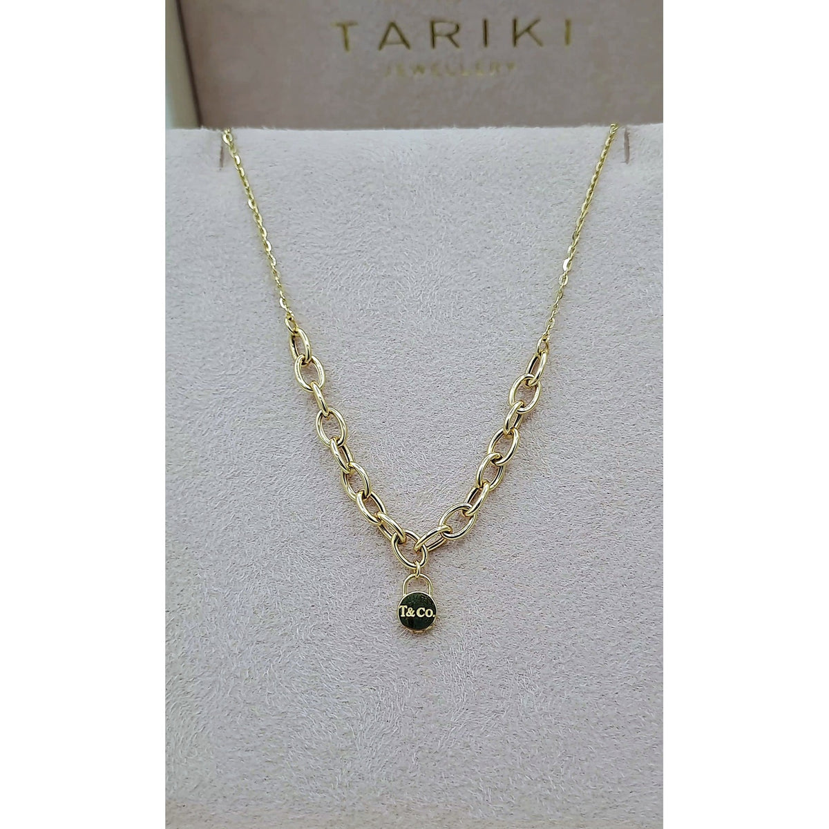 Collier Maille Forçat Ovale Or Jaune - Médaille Ronde – or 18 carats | Tariki