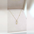 Collier Or Jaune - Pendentif Capsule Sertie de Pierres – or 18 carats | Tariki