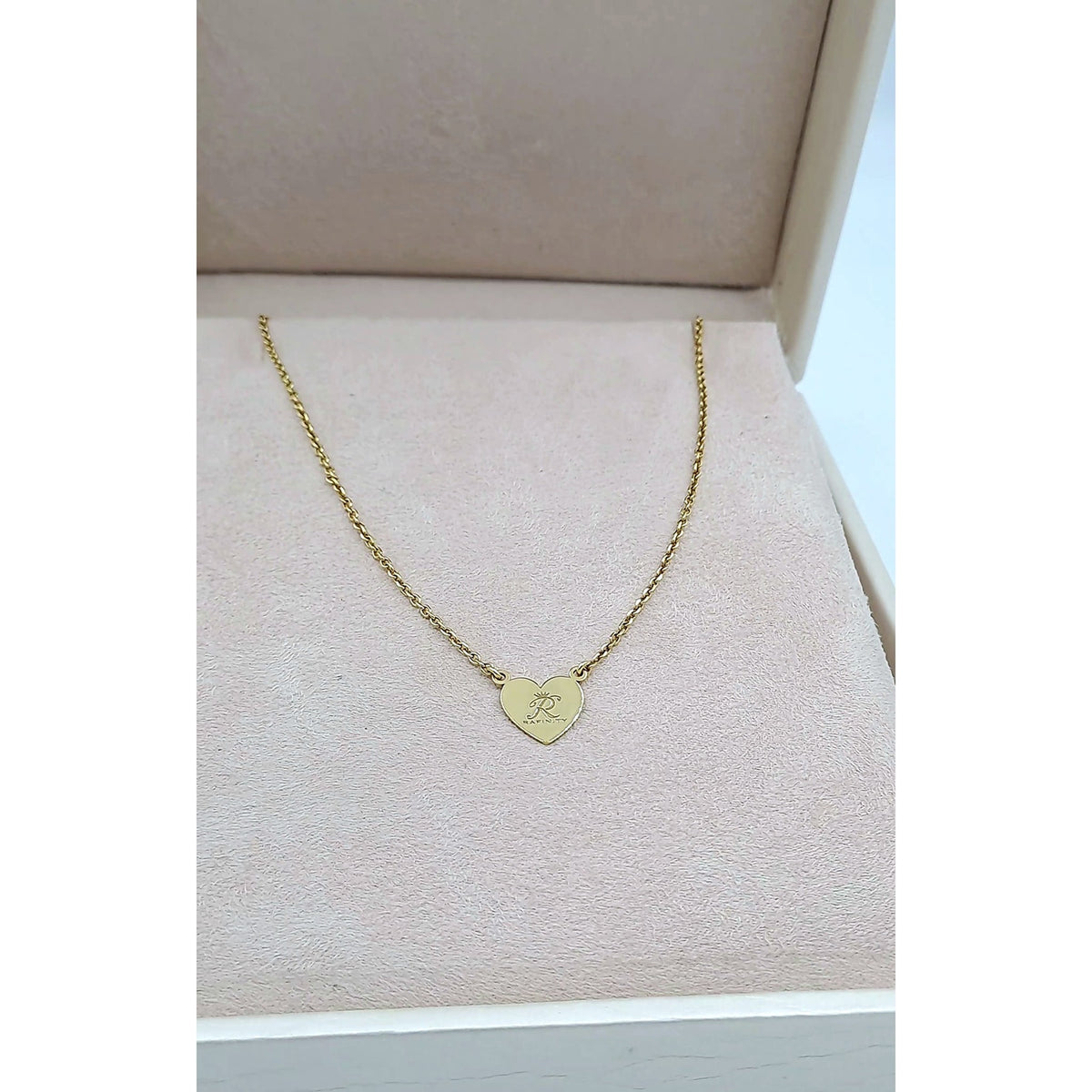 Collier Or Jaune - Pendentif Cœur Gravé – or 18 carats | Tariki