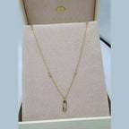 Collier Or Jaune - Pendentif Épingle Serti de Pierres – or 18 carats | Tariki