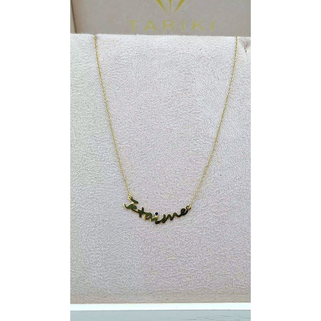 Collier Or Jaune - Pendentif « Je T'aime » – or 18 carats | Tariki