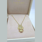 Collier Or Jaune - Pendentif Lapin Serti de Pierres – or 18 carats | Tariki