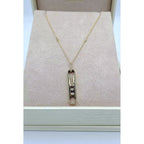 Collier Or Jaune - Pendentif Ovale Allongé Serti, Pierres Mobiles – or 18 carats | Tariki