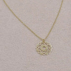 Collier Or Jaune - Pendentif Rosace Ajourée – or 18 carats | Tariki
