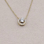 Collier Or Jaune - Pendentif Solitaire Serti – or 18 carats | Tariki