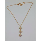 Collier Or Jaune - Pendentif Trois Papillons Sertis de Pierres – or 18 carats | Tariki