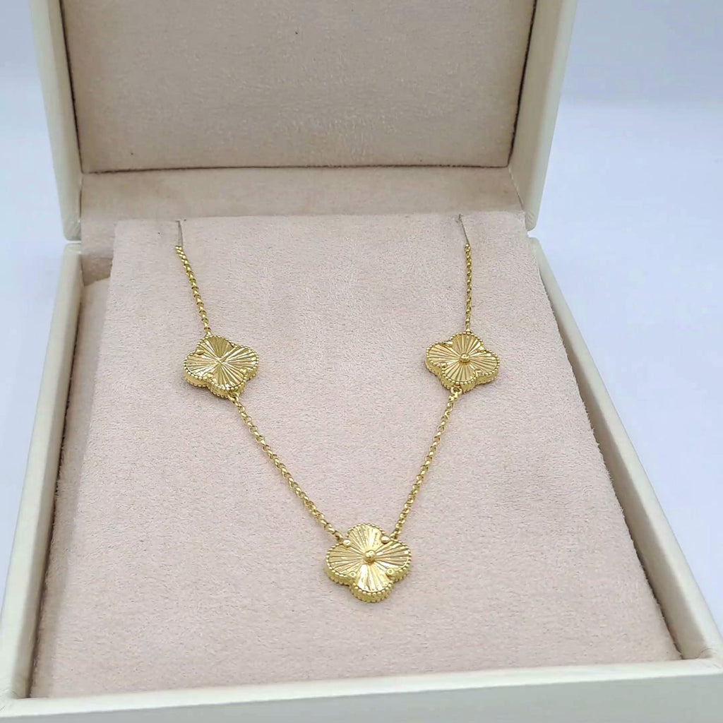Collier Or Jaune - Trois Trèfles – or 18 carats | Tariki